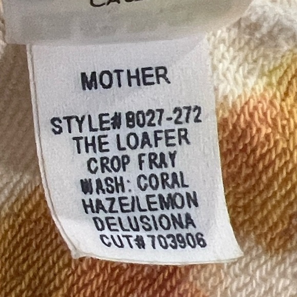 Mother The loafer tie die crop cotton sweatshirt
Size medium - Picture 7 of 8